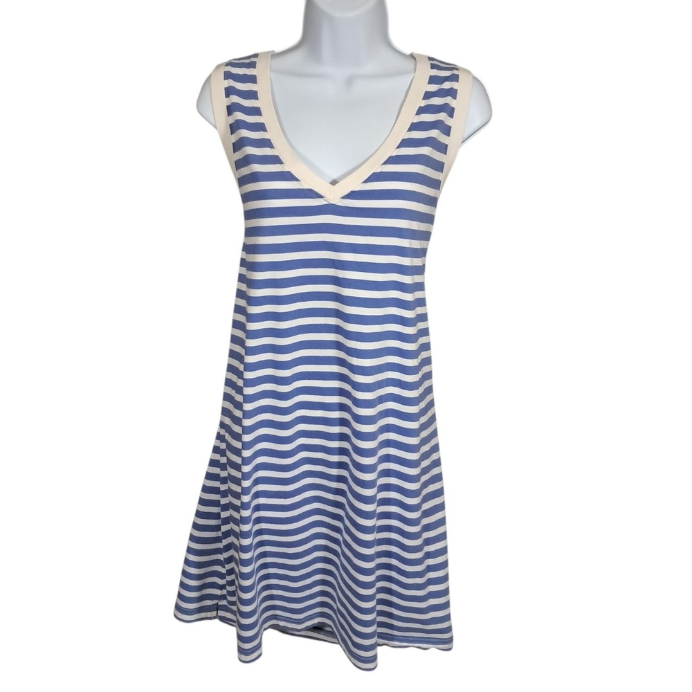 Pact Tank Dress Size XL Organic Cotton SoHo Stripe Soft Spun A-Line Nautical